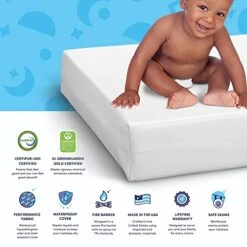 Moonlight Slumber Little Dreamer Crib Mattress - Firm, Dual Sided, Standard Size, Waterproof, 5inches. 8 Moonlight Slumber Little Dreamer Crib Mattress - Firm, Dual Sided, Standard Size, Waterproof, 5inches. -Delta Children Shop 41HkkN13dAL