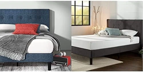 Omkaram Upholstered Platform Bed With Wood Slat Support, Full & 10 Inch Gel-Infused Green Tea Memory Foam Mattress, Full 9 Omkaram Upholstered Platform Bed With Wood Slat Support, Full & 10 Inch Gel-Infused Green Tea Memory Foam Mattress, Full - Image 7