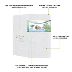 Evolur Sleep Triple Stage Crib Mattress Air Flow With Natural Fiber, Greenguard Gold Certified 9 Evolur Sleep Triple Stage Crib Mattress Air Flow With Natural Fiber, Greenguard Gold Certified -Delta Children Shop 41J1PpyauVL