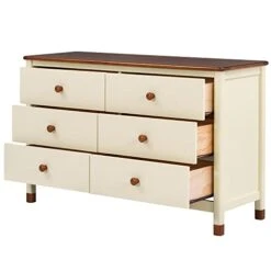 3 Piece Bedroom Set,Full Size Wood Platform Bed Frame With One Nightstand And Storage Dresser Full Bedroom Set For Kids/Teens/Adults Bedroom(Cream+Walnut) -Delta Children Shop 41J3zeM2BoL