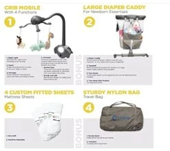 OPTIMISK 4in1 Bedside Bassinet Sleeper For Baby Girl Or Boy, Portable Bassinet, Baby Crib, Playpen, 4 Bassinet Mattress Sheets, All Mesh, And Usable Up To 12 Months -Delta Children Shop 41J71lf6pmL