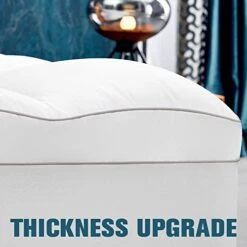 King Mattress Topper,Extra Thick Cotton Mattress Pad Cover,400TC 100% Cotton Cooling Pillowtop With 8-21 Inch Deep Pocket,Soft 4D Snow Down Alternative Fill(78x80 Inches,White) -Delta Children Shop 41JMOaqhRlL
