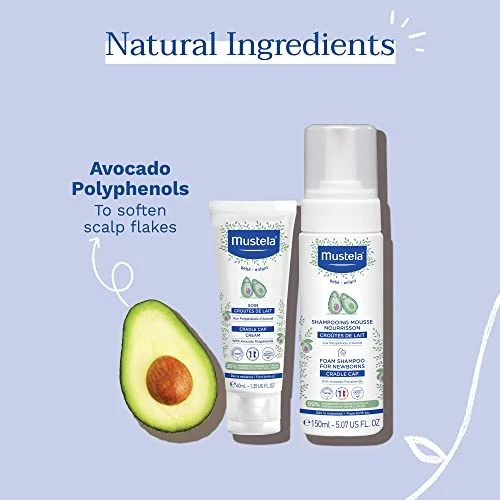 Mustela Baby Cradle Cap Bundle - Natural Baby Shampoo & Cradle Cap Cream - With Natural Avocado - 2 Piece Set 5 Mustela Baby Cradle Cap Bundle - Natural Baby Shampoo & Cradle Cap Cream - With Natural Avocado - 2 Piece Set - Image 3