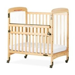 Child Craft Avery SafeAccess Portable Compact Wood Daycare Crib With Casters -Delta Children Shop 41KHpDgVgfL