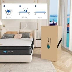 Queen Mattress, Memory Foam Mattress Queen Size, 10 Inch Hybrid Mattress In A Box With Individual Pocket Spring For Motion Isolation & Silent Sleep, CertiPUR-US, 100 Nights Trial -Delta Children Shop 41KKbkHwJGL