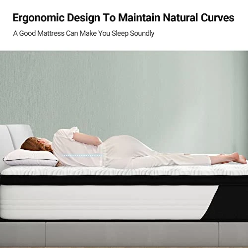 10 Inch Full Mattress, Full Hybrid Mattress, Medium Firm Mattress Full In A Box With Pocket Spring And Gel Memory Foam, Breathable Fabric, Strong Edge Support, CertiPUR-US, 100 Nights Trial 4 10 Inch Full Mattress, Full Hybrid Mattress, Medium Firm Mattress Full In A Box With Pocket Spring And Gel Memory Foam, Breathable Fabric, Strong Edge Support, CertiPUR-US, 100 Nights Trial - Image 2