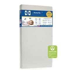 Sealy Butterfly Breathable Knit Waterproof Baby Crib And Toddler Mattress - CERTIPUR-US Certified Foam - Made In USA, 52"x28" -Delta Children Shop 41LNR6QbhAL 1