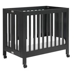 Babyletto Origami Mini Portable Crib Folding With Wheels In Washed Natural, 2 Adjustable Mattress Positions, Greenguard Gold Certified -Delta Children Shop 41LXT1FqXNL