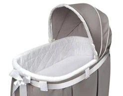 Wishes Oval Rocking Baby Bassinet With Bedding, Storage, And Pad -Delta Children Shop 41LwJ5tia6L