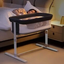 RONBEI Bassinet,Bedside Bassinet For Baby Breathable Mesh Baby Bassinet, Easy To Assemble Lightweight Portable Bassinets For Newborn Infants … -Delta Children Shop 41MAtygi42L