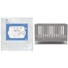 Delta Children Essex 4-in-1 Convertible Baby Crib, Grey With Natural Legs + Delta Children Twinkle Galaxy Dual Sided Recycled Fiber Core Crib And Toddler Mattress (Bundle) -Delta Children Shop 41MELwG5GMS