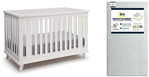 Delta Children Ava 3-in-1 Convertible Baby Crib, Greenguard Gold Certified, White/Black Espresso 6 Delta Children Ava 3-in-1 Convertible Baby Crib, Greenguard Gold Certified, White/Black Espresso - Image 4