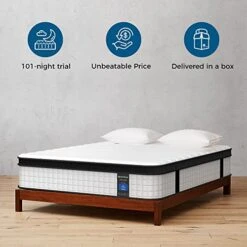 Twin XL Mattress, 12 Inch Hybrid Innerspring Single Mattress In A Box, Cool Bed With Breathable Soft Knitted Fabric Cover -Delta Children Shop 41NApkRvYKL