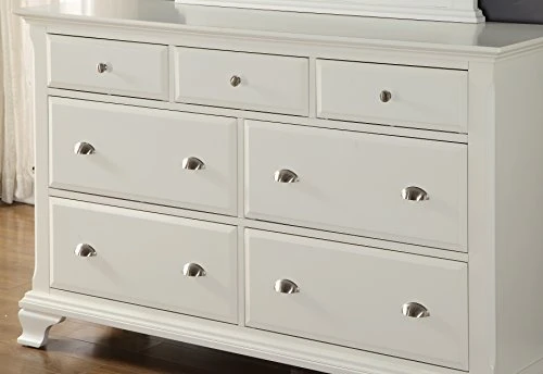 Bedroom Furniture Bed Dresser King White 4 Bedroom Furniture Bed Dresser King White - Image 2