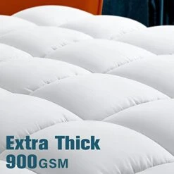 King Mattress Topper,Extra Thick Cotton Mattress Pad Cover,400TC 100% Cotton Cooling Pillowtop With 8-21 Inch Deep Pocket,Soft 4D Snow Down Alternative Fill(78x80 Inches,White) -Delta Children Shop 41OW7oKZP4L