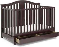 Graco Solano 5-in-1 Convertible Crib With Drawer (Espresso) – GREENGUARD Gold Certified, Crib With Drawer Combo, Includes Full-Size Nursery Storage Drawer, Converts To Toddler Bed And Full-Size Bed 19 Graco Solano 5-in-1 Convertible Crib With Drawer (Espresso) – GREENGUARD Gold Certified, Crib With Drawer Combo, Includes Full-Size Nursery Storage Drawer, Converts To Toddler Bed And Full-Size Bed -Delta Children Shop 41PZQzYpcL. AC