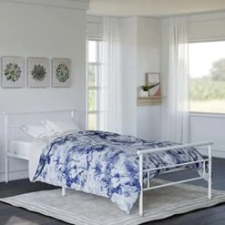 Seattle Metal Twin Size Bed With Slats And Headboard By BK Furniture, Perfect For Bedrooms, Dorms And Day Cares (Blue) 13 Seattle Metal Twin Size Bed With Slats And Headboard By BK Furniture, Perfect For Bedrooms, Dorms And Day Cares (Blue) -Delta Children Shop 41PwsgnF20L. AC