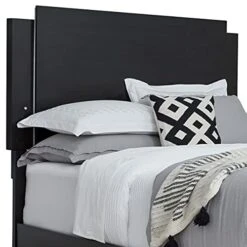 Xfire King Panel Bed W/Footboard Bench, Black