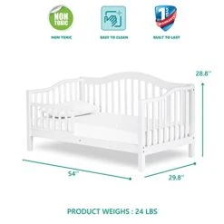 Dream On Me Austin Toddler Day Bed In White, Greenguard Gold Certified 54x30x29 Inch (Pack Of 1) -Delta Children Shop 41QOCrJgKyL