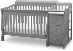 Delta Children Princeton Junction Convertible Crib N Changer, Grey -Delta Children Shop 41QVyCT kdS. AC