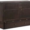 MUR-CLV CH And MND-GMF-TRI-QEN Murphy Cabinet Bed With Mattress, Queen, Chocolate -Delta Children Shop 41QlyuGUNyL