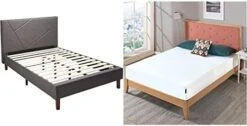 Judy Upholstered Platform Bed Frame, Full & 8 Inch Foam And Spring Mattress/CertiPUR-US Certified Foams/Mattress-in-a-Box, Full -Delta Children Shop 41QmoEAUP8L. AC