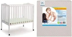 Delta Children Folding Portable Mini Baby Crib With 1.5-inch Mattress - Greenguard Gold Certified, Dark Chocolate -Delta Children Shop 41RFSFkB16L. AC