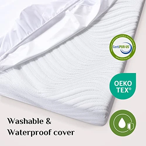 Hcore Baby Crib Mattress & Toddler Bed Mattress - GREENGUARD Gold And CertiPUR-US Certified, Breathable And Waterproof Cover, 10 Year Warranty, 4”Fiber Core Support, White 7 Hcore Baby Crib Mattress & Toddler Bed Mattress - GREENGUARD Gold And CertiPUR-US Certified, Breathable And Waterproof Cover, 10 Year Warranty, 4”Fiber Core Support, White - Image 5