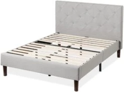 INUS Shalini Upholstered Platform Bed Frame / Mattress Foundation / Wood Slat Support / No Box Spring Needed / Easy Assembly, Dark Grey, Queen 24 INUS Shalini Upholstered Platform Bed Frame / Mattress Foundation / Wood Slat Support / No Box Spring Needed / Easy Assembly, Dark Grey, Queen -Delta Children Shop 41SYQylw3cL. AC