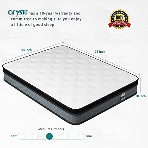 Full Mattress, 10 Inch Memory Foam Mattress With Innerspring Hybrid Mattress In A Box Pressure Relief & Supportive Full Size Mattress 100-Night Trial 10-Year Support 5 Full Mattress, 10 Inch Memory Foam Mattress With Innerspring Hybrid Mattress In A Box Pressure Relief & Supportive Full Size Mattress 100-Night Trial 10-Year Support - Image 3