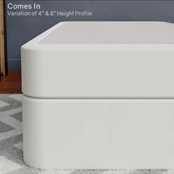 8” Fully Assembled High Profile Foundation, Durable Split Wood Traditional Wooden Frame, Sturdy Bedding Mattress Box Springs, King, White -Delta Children Shop 41Ti9sEUcWL