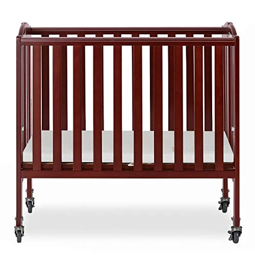 Dream On Me 2-in-1 Folding Birch Portable Crib, Cherry 6 Dream On Me 2-in-1 Folding Birch Portable Crib, Cherry - Image 4