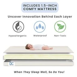 Delta Children Folding Portable Mini Baby Crib With 1.5-inch Mattress - Greenguard Gold Certified, Dark Chocolate -Delta Children Shop 41UZPVKHKCL