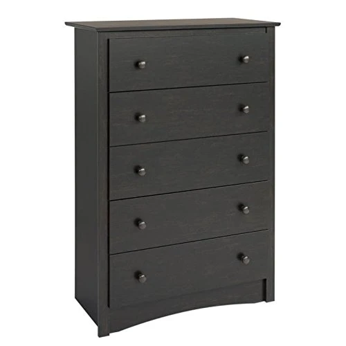 Classical 3 Piece Set With Wooden Nightstand Bedroom Dresser And Chest In Black 4 Classical 3 Piece Set With Wooden Nightstand Bedroom Dresser And Chest In Black - Image 2