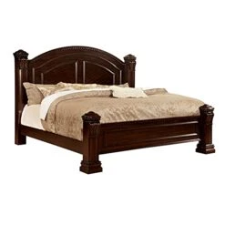 Of America FOA Oulette 3pc Cherry Solid Wood Bedroom Set - King + Nightstand + Chest -Delta Children Shop 41UrsylNIAS