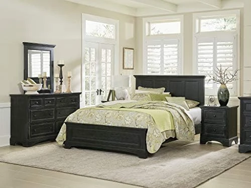 Armhouse Basics Rustic Black Finish Queen Bedroom Set 7 Armhouse Basics Rustic Black Finish Queen Bedroom Set - Image 5