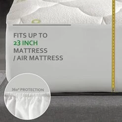 Air Mattress Cover Twin Size Thick Bamboo Mattress Pad, Quilted Twin Mattress Topper Cover, Noiseless Extra Plush Pillow Top Mattress Topper Twin Fits 15-23 Inches Deep Mattresse -Delta Children Shop 41VRJK7ZxsL