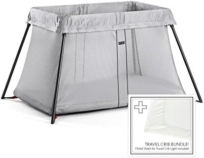 BabyBjörn BABYBJORN Travel Crib Light - Silver + Fitted Sheet Bundle Pack 12 BabyBjörn BABYBJORN Travel Crib Light - Silver + Fitted Sheet Bundle Pack - Image 10