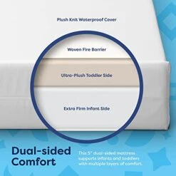 Moonlight Slumber Little Dreamer Crib Mattress - Firm, Dual Sided, Standard Size, Waterproof, 5inches. 9 Moonlight Slumber Little Dreamer Crib Mattress - Firm, Dual Sided, Standard Size, Waterproof, 5inches. -Delta Children Shop 41WVUJZH34L