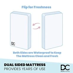 Delta Children Twinkle Stars Dual Sided - 6" Premium Sustainably Sourced Fiber Core Crib And Toddler Mattress - Waterproof - GREENGUARD Gold Certified - 7 Year Warranty - Made In USA -Delta Children Shop 41YX2EmMjeL