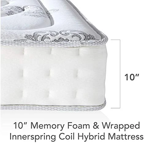 Decker Memory Foam And Innerspring Hybrid 10-Inch Mattress | Bed-in-a-Box Twin XL 4 Decker Memory Foam And Innerspring Hybrid 10-Inch Mattress | Bed-in-a-Box Twin XL - Image 2
