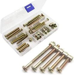 M6 Baby Crib Bolts Replacement Kit, CSeao 50pcs M6x30mm/ 40mm/ 50mm/ 60mm/ 70mm Zinc Plated Socket Cap Screw Kit For Chairs Bunkbed Cot Furniture -Delta Children Shop 41ZqM P kML. AC