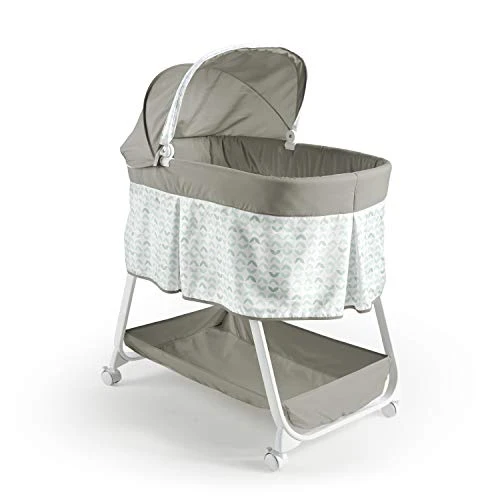 Ity By Ingenuity Snuggity Snug Bedside Baby Bassinet - Soothing Vibrations Portable Crib With Storage Basket - Nimbu 3 Ity By Ingenuity Snuggity Snug Bedside Baby Bassinet - Soothing Vibrations Portable Crib With Storage Basket - Nimbu