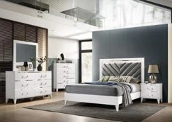 – Madison 6-Piece Queen Size White Bedroom Set. Bed, Dresser, Mirror, Chest & 2 Nightstands 15 – Madison 6-Piece Queen Size White Bedroom Set. Bed, Dresser, Mirror, Chest & 2 Nightstands -Delta Children Shop 41anth3KxVL. AC 1