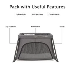 Travel Crib, Portable Crib For Baby Travel, Lightweight Travel Crib Foldable Playpen With Soft Mattress, Carry Bag For Babies To Toddler -Delta Children Shop 41b58HjflbL