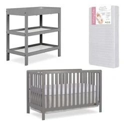 Nursery Essentials Bundle Of Dream On Me Ridgefield 5-in-1 Convertible Crib, Dream On Me Ridgefield Changing-Table, With A Dream On Me Honeycomb Orthopedic Firm Fiber Standard Crib Mattress -Delta Children Shop 41bWYl0 FpL