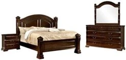 Of America FOA Oulette 4pc Cherry Solid Wood Bedroom Set-Queen+Nightstand+Dresser+Mirror -Delta Children Shop 41bhQI2887L. AC