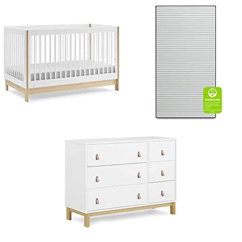 BabyGap By Delta Children Tate 4-in-1 Convertible Crib TrueSleep Crib And Toddler Mattress (Bundle), Navy/Natural 10 BabyGap By Delta Children Tate 4-in-1 Convertible Crib TrueSleep Crib And Toddler Mattress (Bundle), Navy/Natural - Image 8