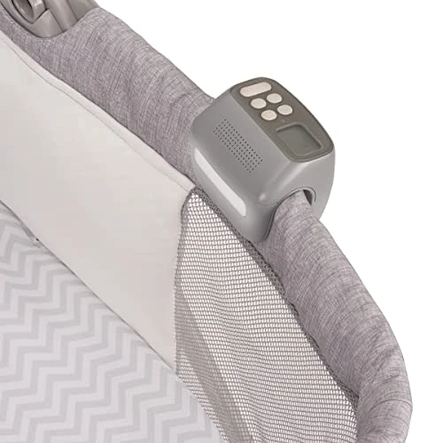 Evenflo Loft Portable Bassinet, For Boys & Girls, Bluetooth Speaker To Play-music, Soft-nightlight, Mesh Panels, Room-Temperature Monitor, 20-Pound Capacity, Gray Melange, 20.5” W X 4” D X 26.75” H 5 Evenflo Loft Portable Bassinet, For Boys & Girls, Bluetooth Speaker To Play-music, Soft-nightlight, Mesh Panels, Room-Temperature Monitor, 20-Pound Capacity, Gray Melange, 20.5” W X 4” D X 26.75” H - Image 3