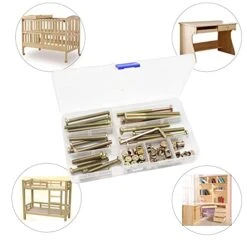 M6 Baby Crib Bolts Replacement Kit, CSeao 50pcs M6x30mm/ 40mm/ 50mm/ 60mm/ 70mm Zinc Plated Socket Cap Screw Kit For Chairs Bunkbed Cot Furniture -Delta Children Shop 41c7zfvIomS